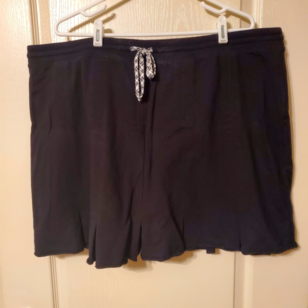 L.A. Blues Ruffled True Black Skater Skort Plus Size 22/24 NWOT